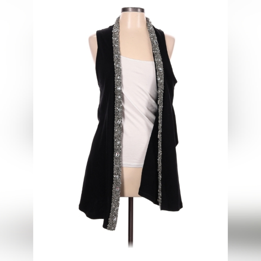 SwissGear Black Cardigan with Silver Accents Large